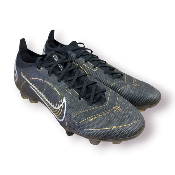 Nike Merucial Vapor 14 Elite FG Soccer Football Cleats - Men Size 9.5 Gold Black - Picture 2 of 13